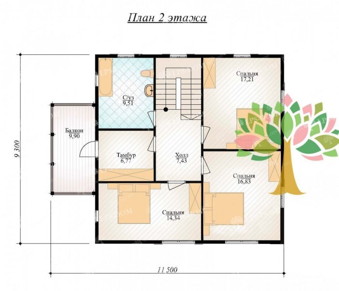 КАРКАСНЫЙ ДОМ ЦЕЗАРЬ планировка 2