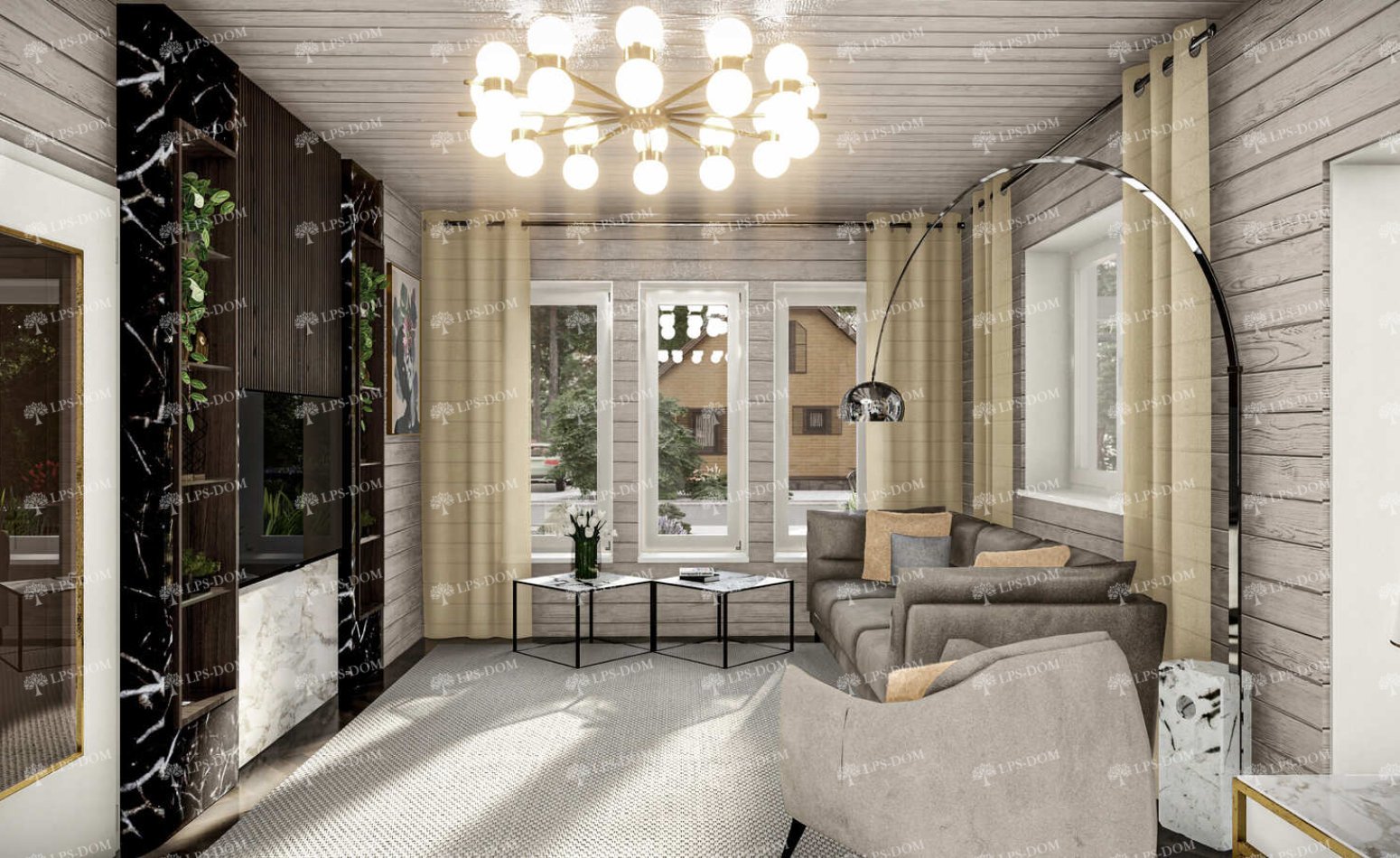 КАРКАСНЫЙ ДОМ БРЕВИК фото интерьера 7