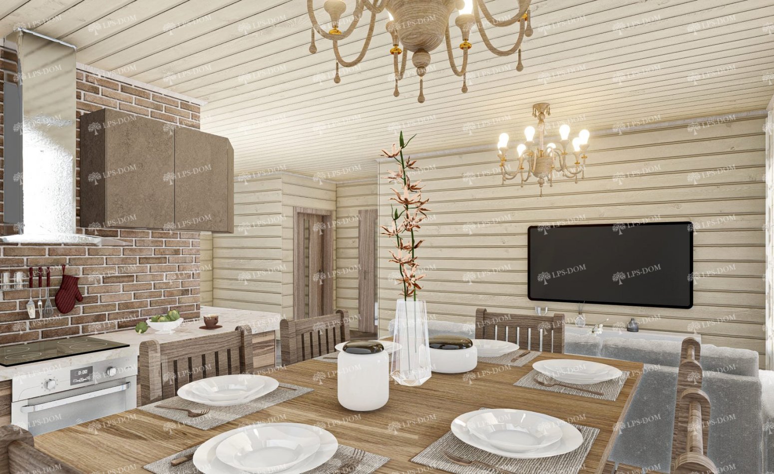 КАРКАСНЫЙ ДОМ АНТИП фото интерьера 3