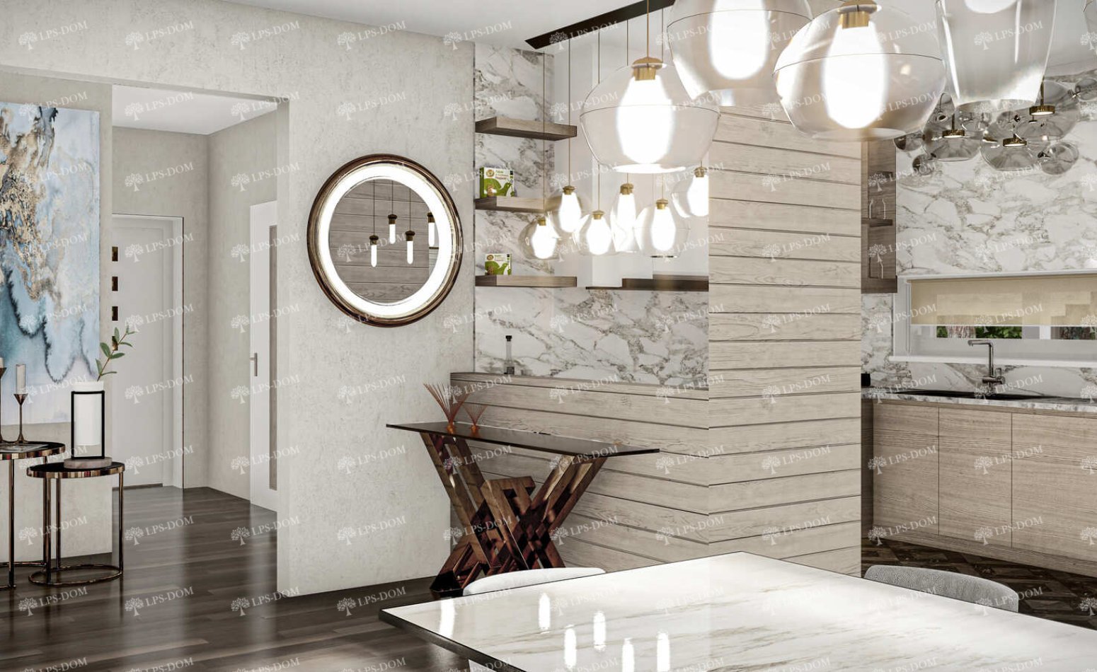 КАРКАСНЫЙ ДОМ НАМСУС фото интерьера 3