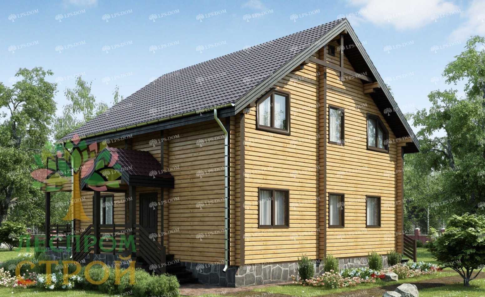 ПРОЕКТ ДОМА ИЗ КЛЕЕНОГО БРУСА БЕЛИССИМО фото 2