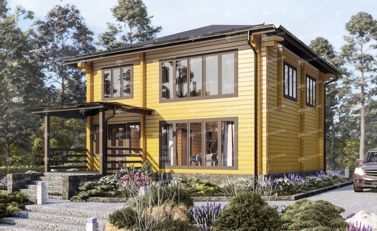 ДОМ ИЗ КЛЕЕНОГО БРУСА ВЕЛЬС фото 3