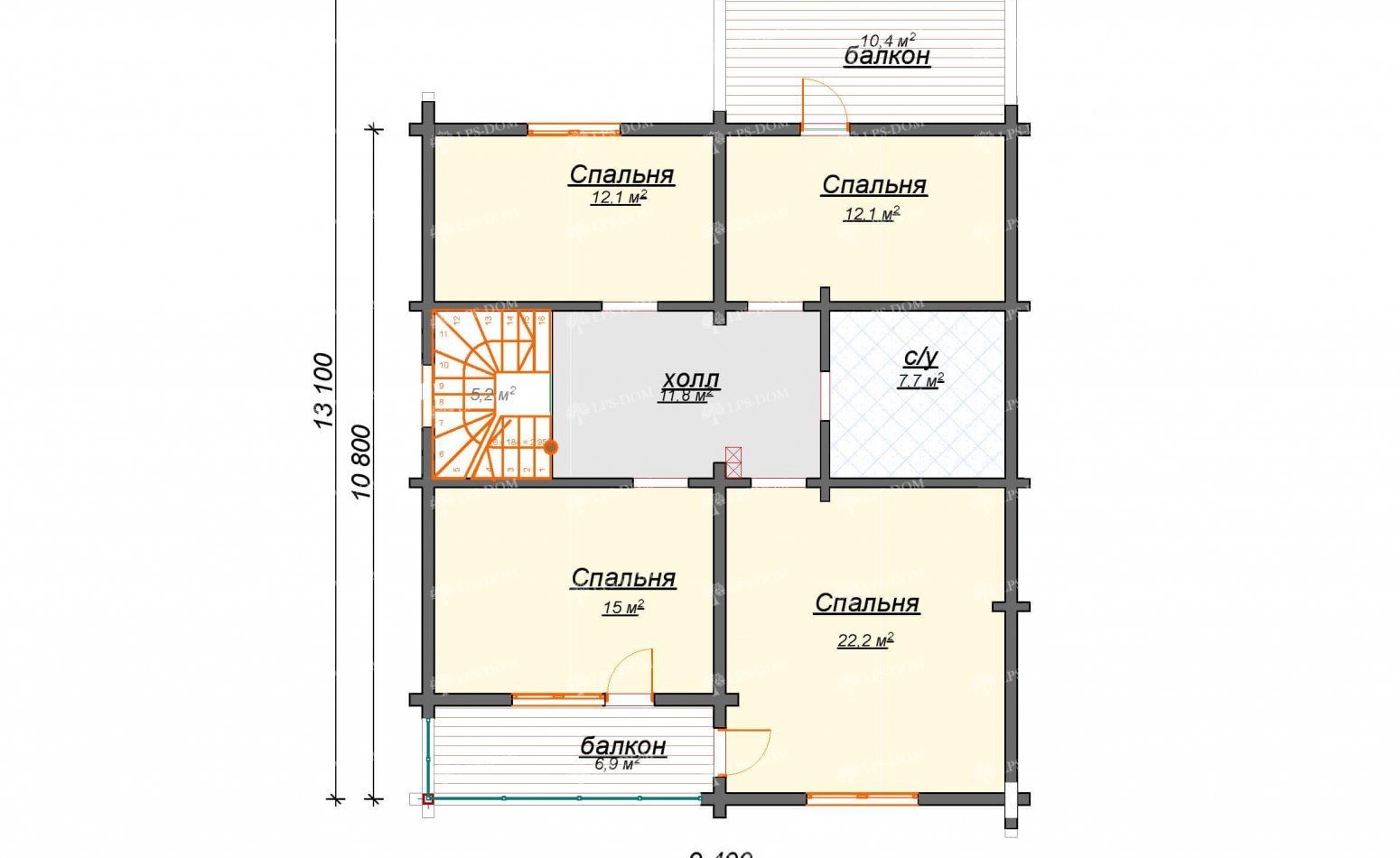 ПРОЕКТ ДОМА ИЗ КЛЕЕНОГО БРУСА КАТУНЬ фото 3