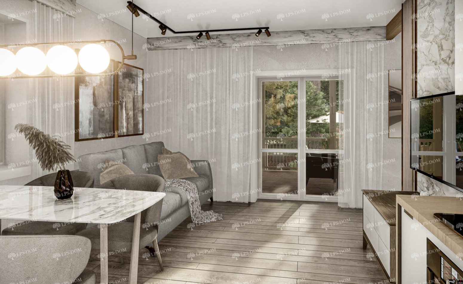 КАРКАСНЫЙ ДОМ ПУАТЬЕ фото интерьера 6