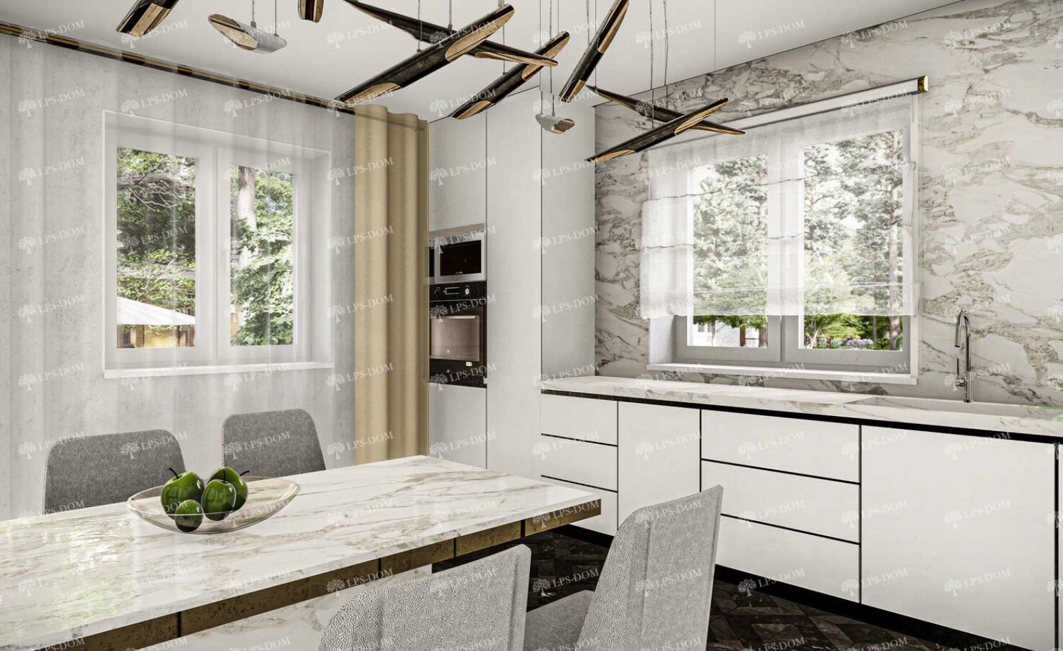 КАРКАСНЫЙ ДОМ АТЛОН фото интерьера 4