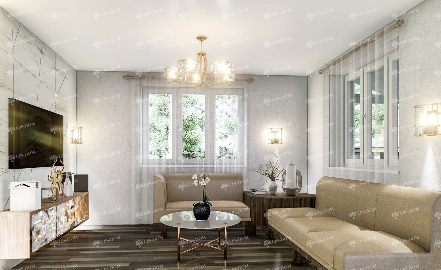 КАРКАСНЫЙ ДОМ ЭДИНБУРГ фото интерьера 3