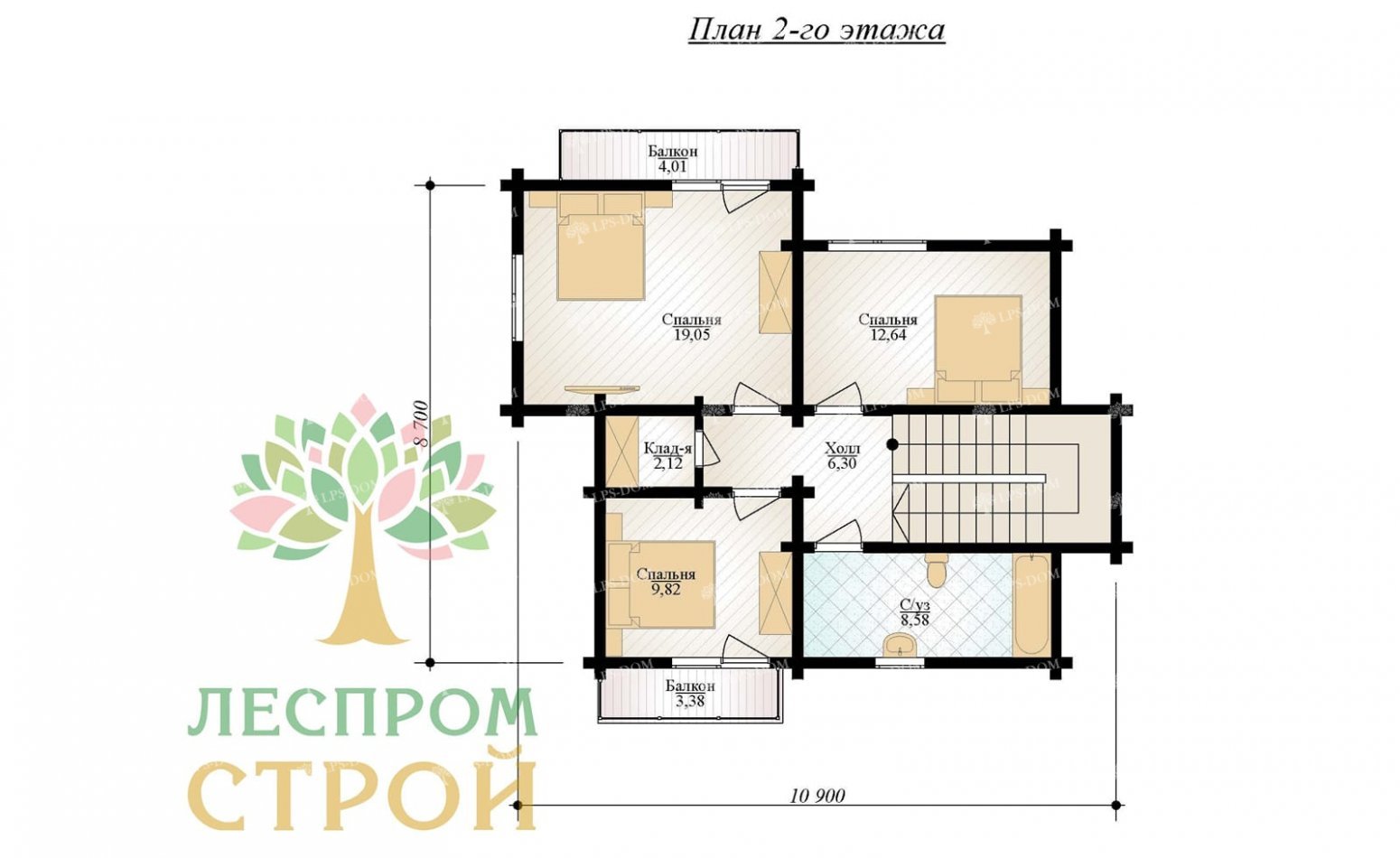 ПРОЕКТ ДОМА ИЗ КЛЕЕНОГО БРУСА СЕЛИГЕР фото 4