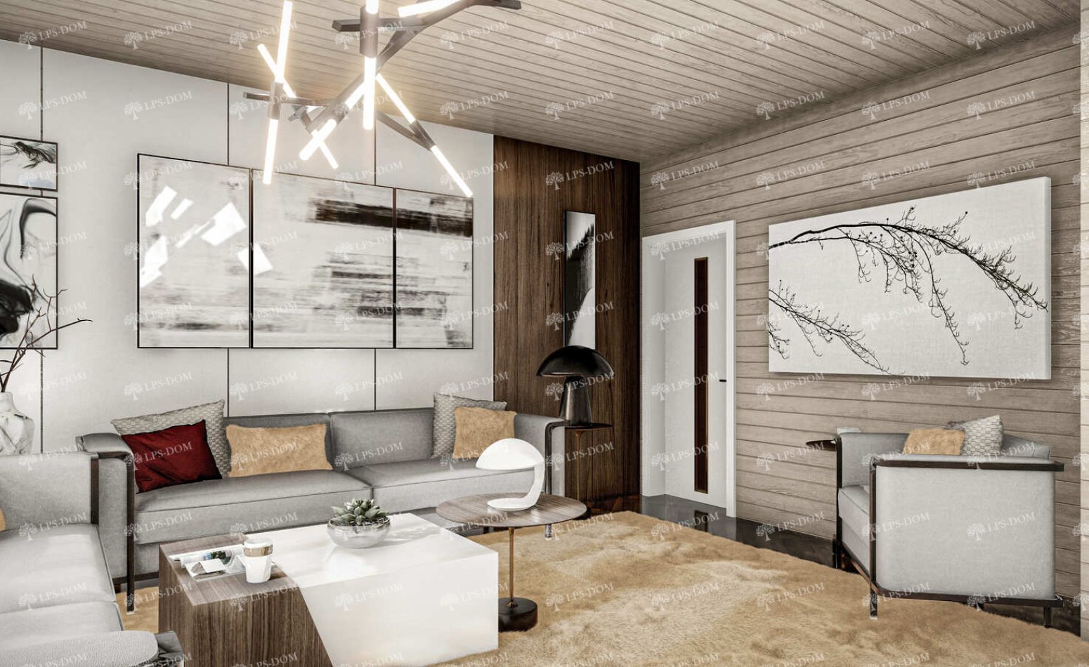 КАРКАСНЫЙ ДОМ АТЛОН фото интерьера 8