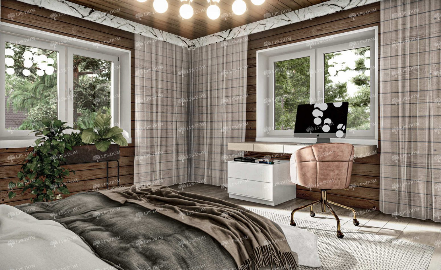 КАРКАСНЫЙ ДОМ ОСЕНЬ фото интерьера 6