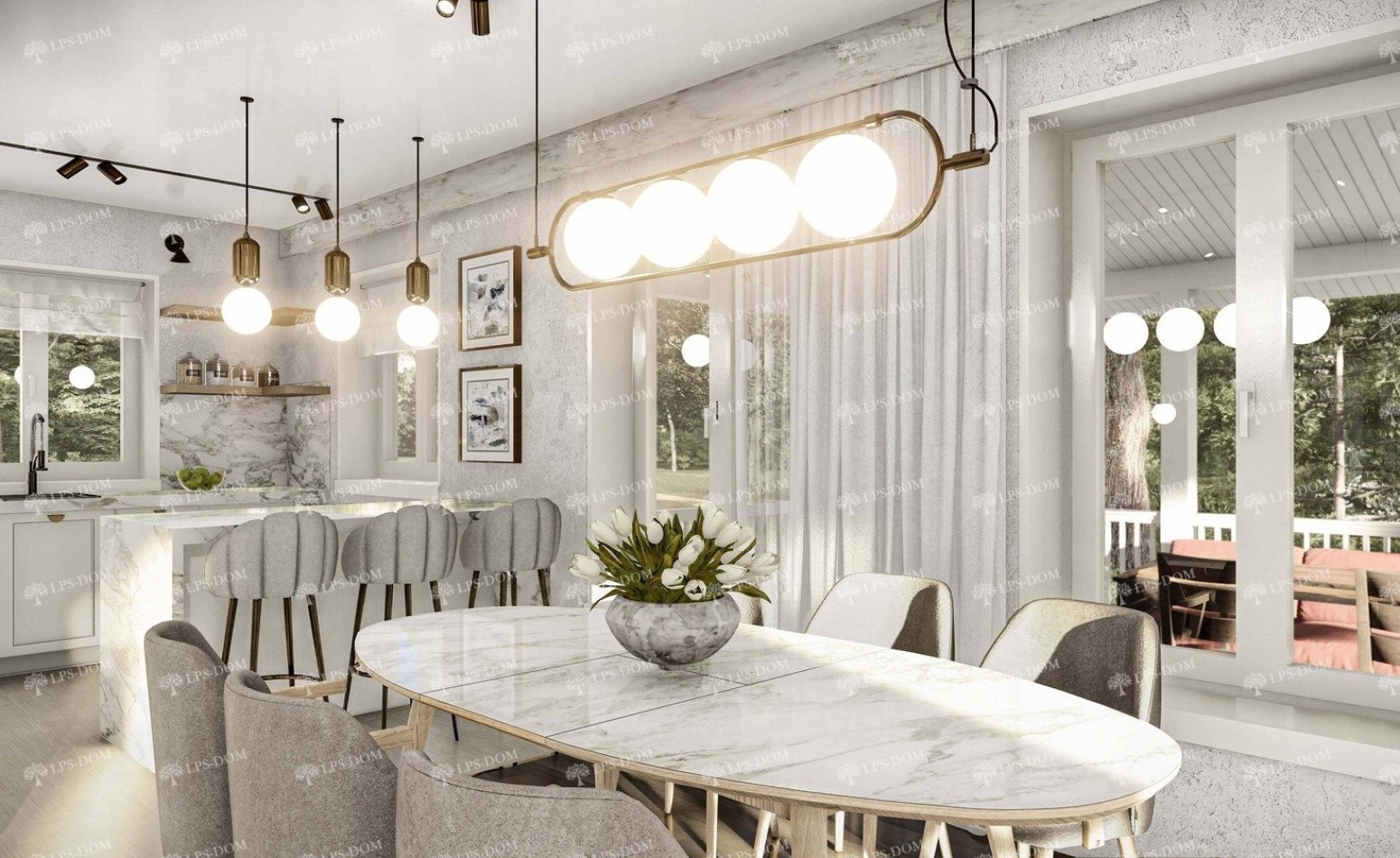 КАРКАСНЫЙ ДОМ САЛЬТА фото интерьера 8