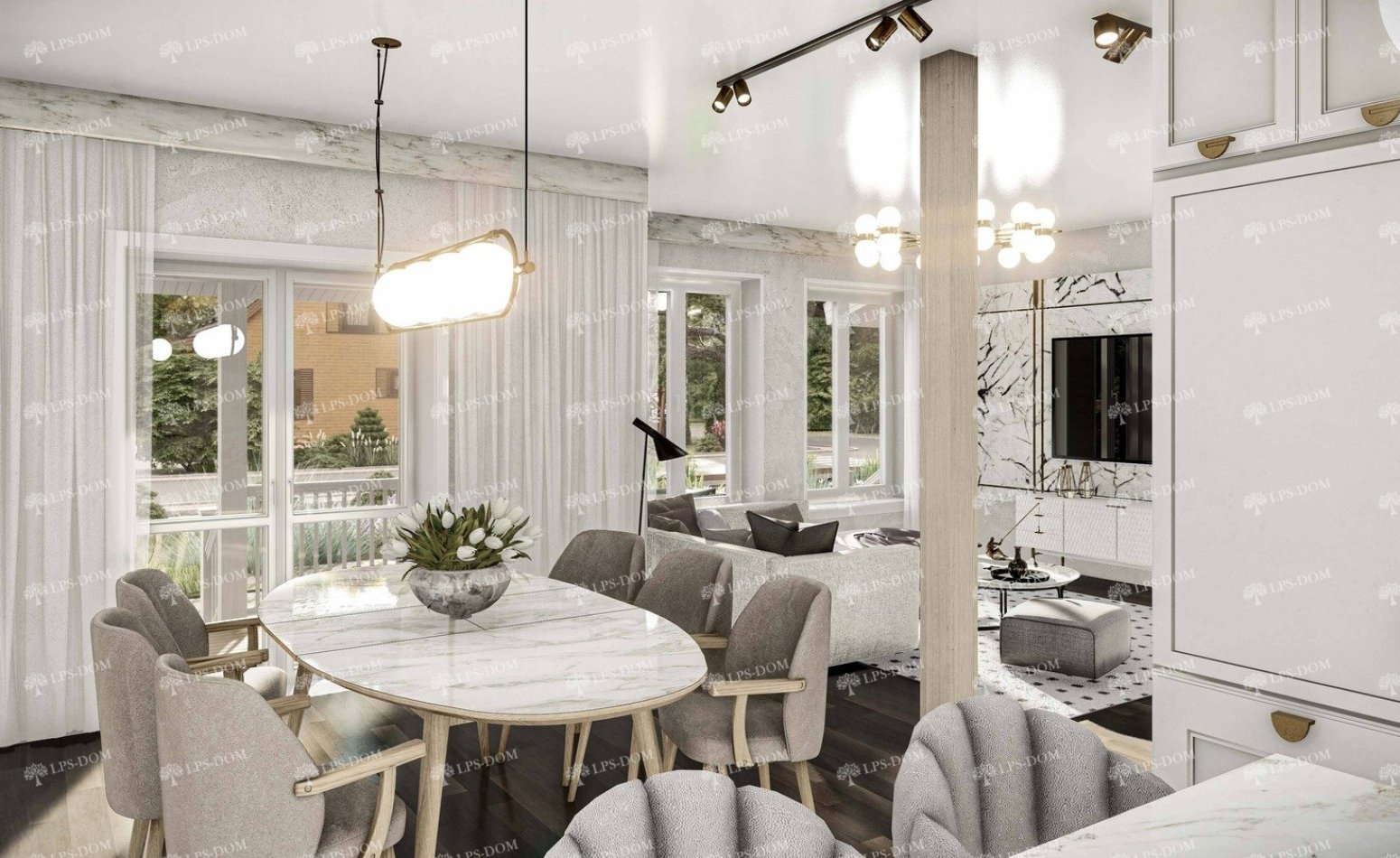 КАРКАСНЫЙ ДОМ САЛЬТА фото интерьера 9