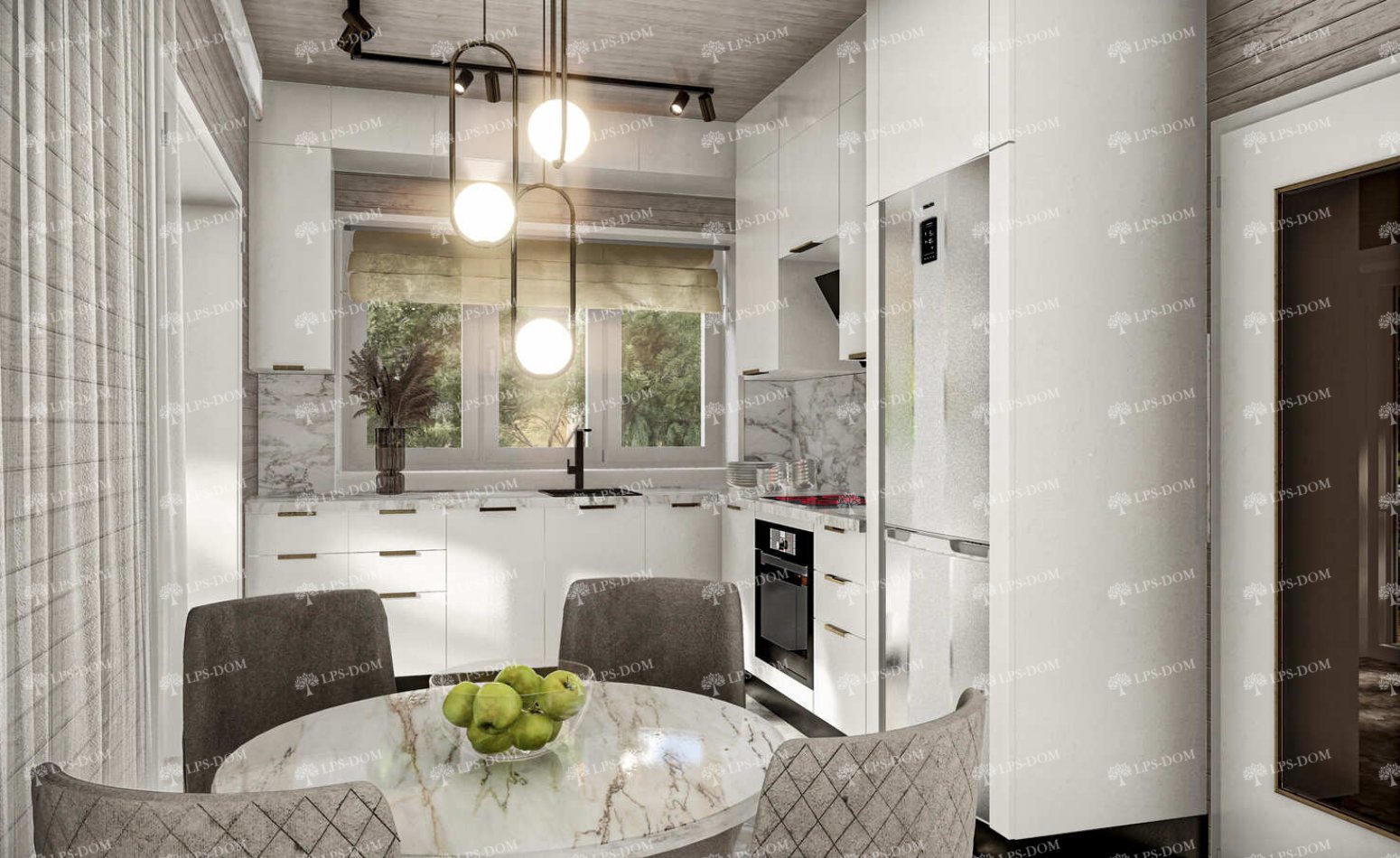 КАРКАСНЫЙ ДОМ КУРЕ фото интерьера 10