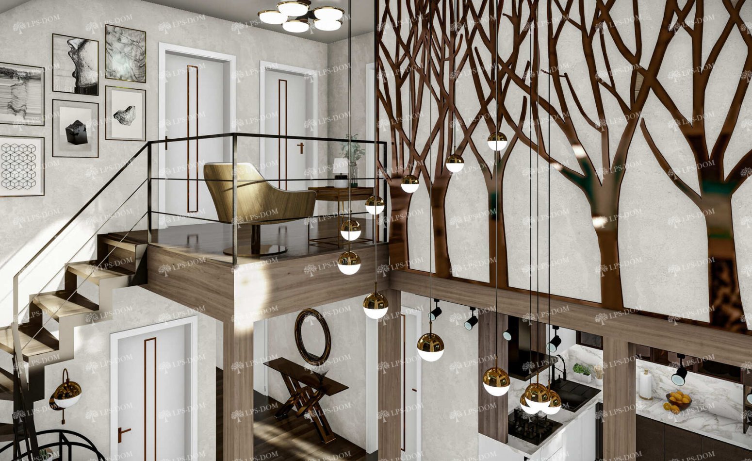 КАРКАСНЫЙ ДОМ ГЛАЗГО фото интерьера 5