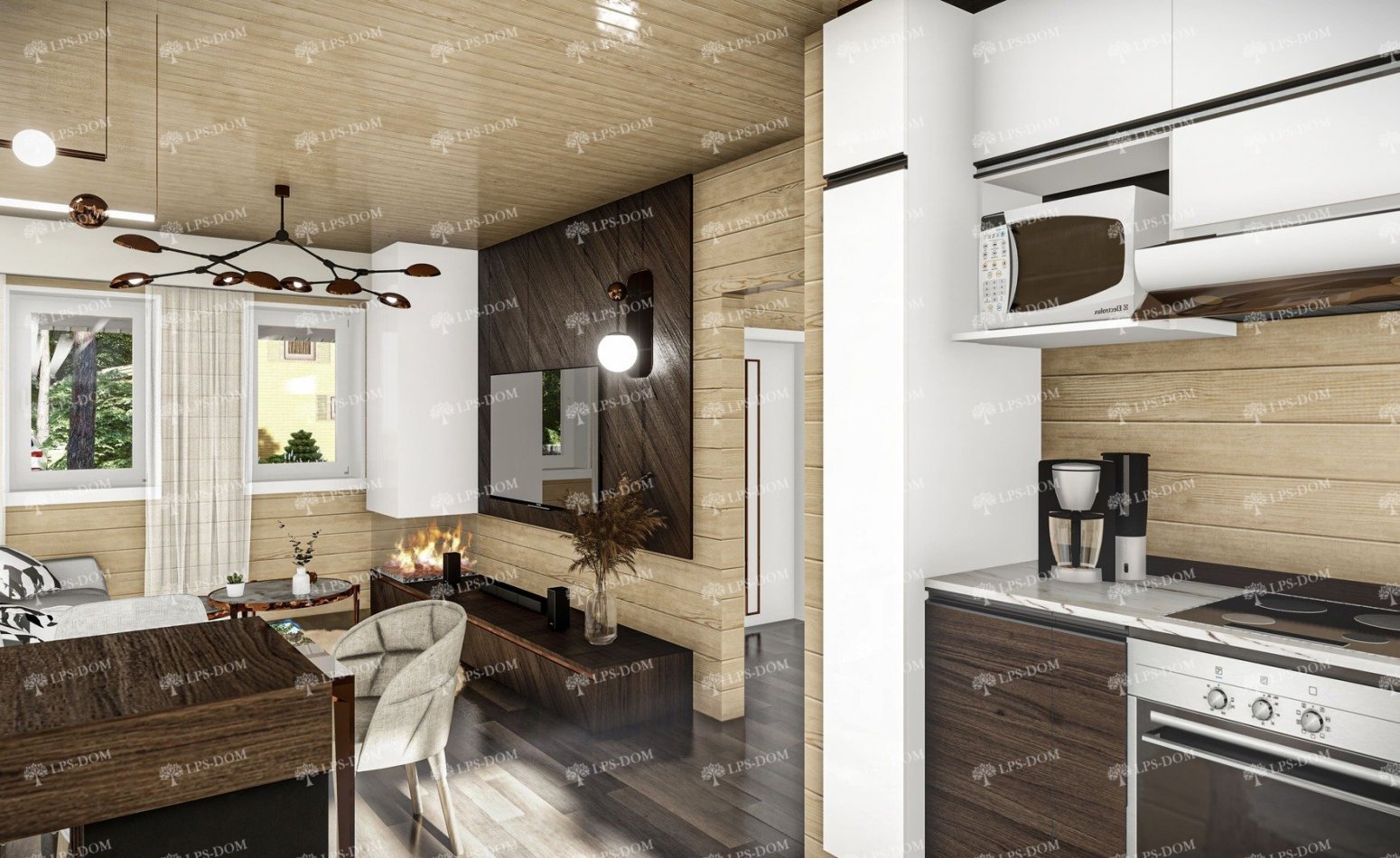 КАРКАСНЫЙ ДОМ АЛЬПИЙСКИЙ фото интерьера 5