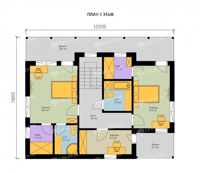 КАРКАСНЫЙ ДОМ ЖОРЖ планировка 2