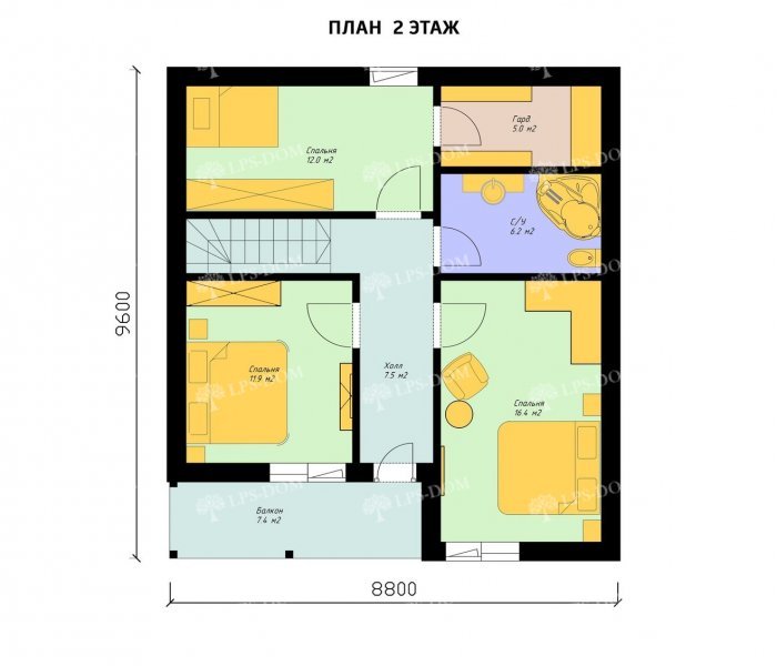 КАРКАСНЫЙ ДОМ ИТАЛЬЯНЕЦ планировка 2