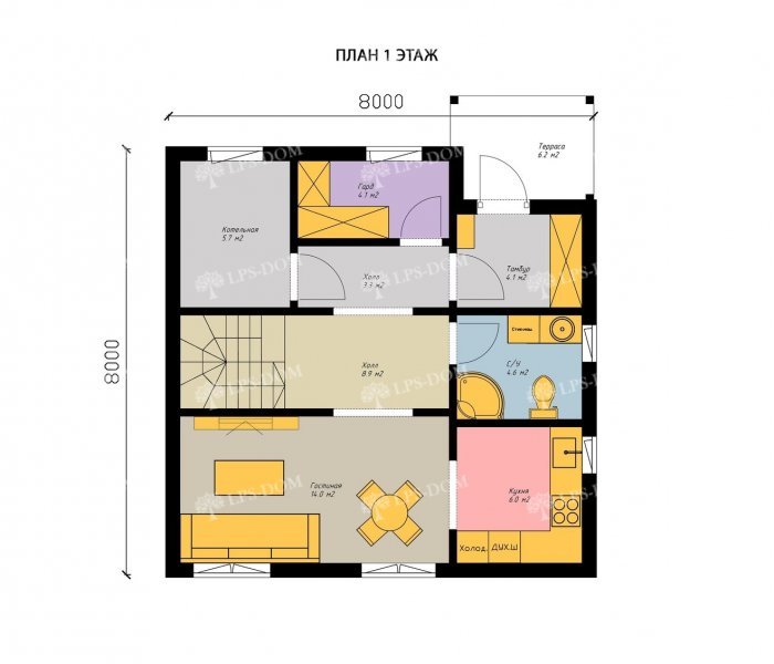 КАРКАСНЫЙ ДОМ НАНСИ планировка 3